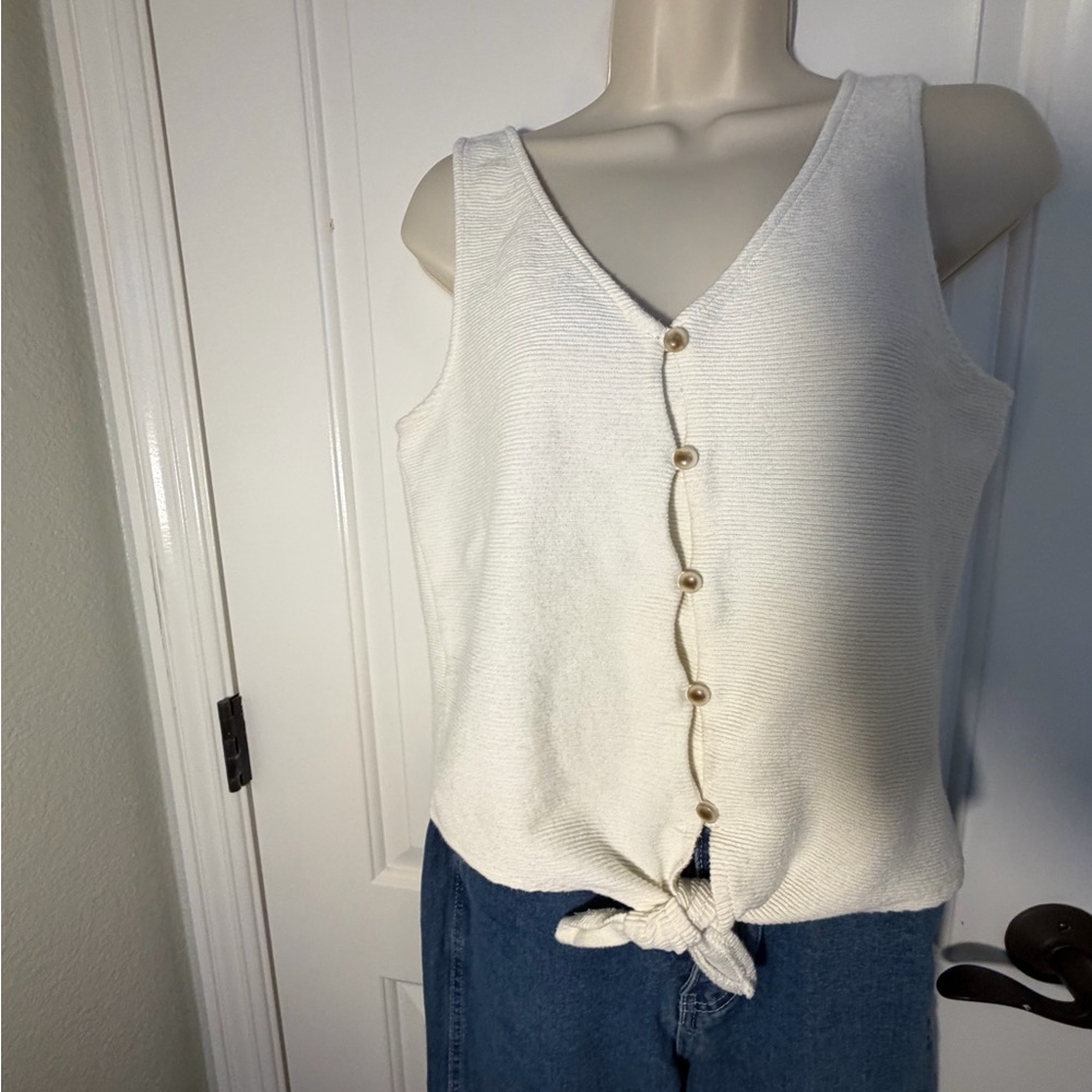 MADEWELL Ivory Button-FrontTop - Picture 5 of 5